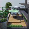 Rooftop landscaping construction