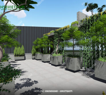 Factory landscape design and construction