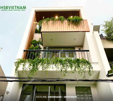 Landscape design and construction for townhouses in Thu Duc.