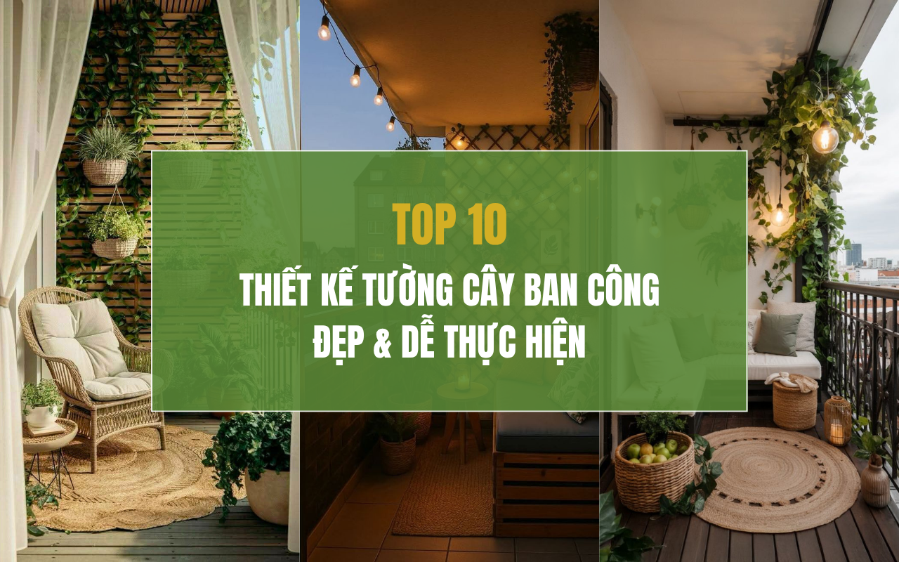 10 beautiful and easy-to-implement balcony plant wall design ideas.