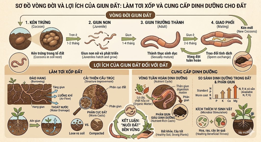 Hệ sinh thái sân vườn là gì? Vì sao côn trùng và giun đất là "đồng minh" của bạn